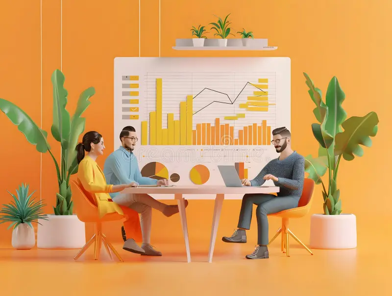 Tech professionals using dashboards for predictable contract review in a modern workspace